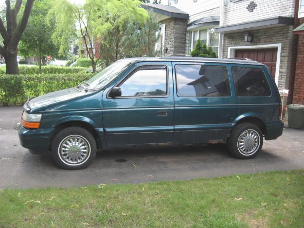 A 1995 Dodge Caravan. The road trip vehicle of choice for my family.